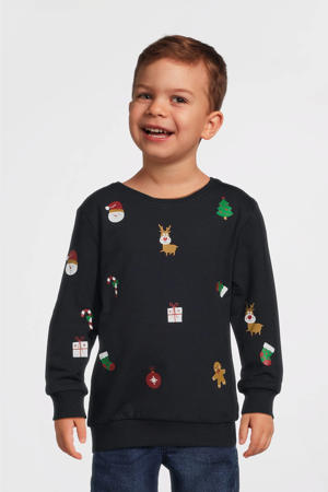kerstsweater donkerblauw 