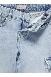 thumbnail: KIDS ONLY GIRL wide leg regular waist jeans light blue denim