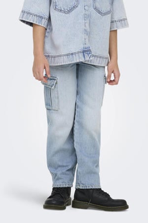 wide leg regular waist jeans light blue denim
