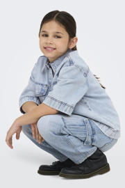 thumbnail: KIDS ONLY GIRL wide leg regular waist jeans light blue denim