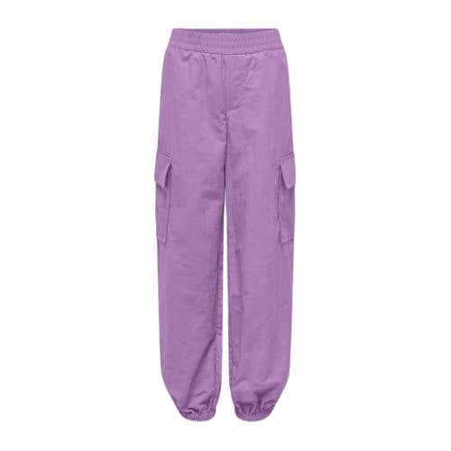 KIDS ONLY GIRL cargobroek KOGECHO paars Meisjes Polyamide Effen