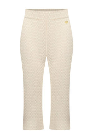 flared casual broek ecru
