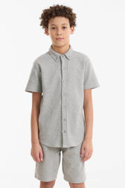thumbnail: anytime shirt waffle grijs
