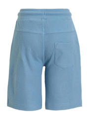 thumbnail: Blauwe jongens anytime short waffle van katoen met elastische tailleband met koord en effen