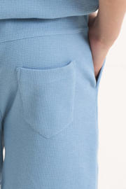 thumbnail: anytime short waffle lichtblauw