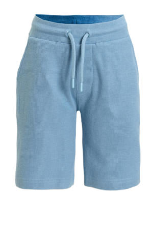 short waffle lichtblauw