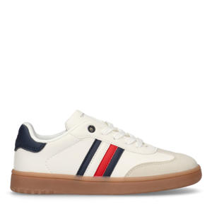 sneakers ecru/blauw/rood