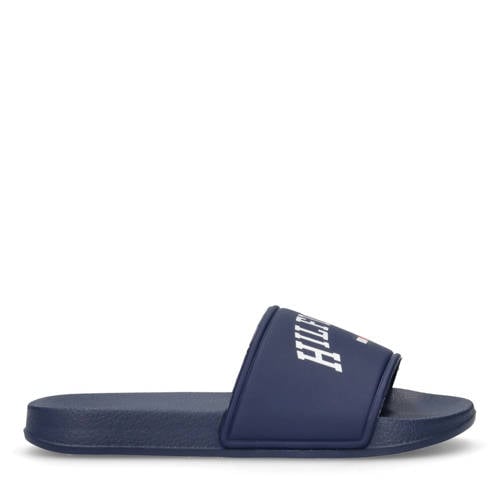 Tommy Hilfiger Damian badslippers donkerblauw Jongens/Meisjes Rubber Logo