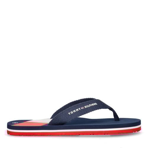 Tommy Hilfiger Mick teenslippers donerblauw Jongens Polyester