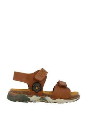 leren sandalen cognac