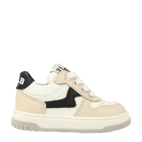 Develab leren sneakers beige/zwart Jongens Leer