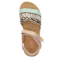 thumbnail: Develab leren sandalen roze/groen/bruin