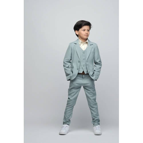 Le Chic Garcon gilet groen Jongens Polyester V-hals Effen