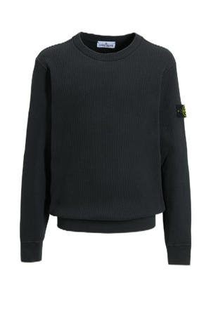 trui donkerblauw rib gebreid