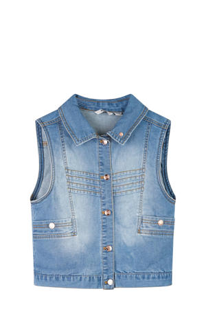 gilet light blue denim
