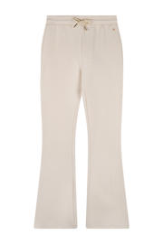 thumbnail: Witte meisjes NoBell’ flared broek van stretchkatoen met regular waist, elastische tailleband met koord en effen