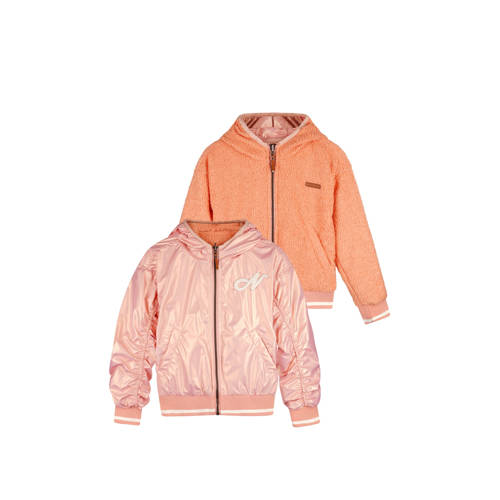 NONO reversible jas oranje Meisjes Polyester Capuchon Effen - maat 158/164 afbeelding
