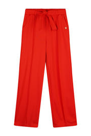 thumbnail: Rode meisjes NONO regular casual broek van viscose met elastische tailleband met koord en effen