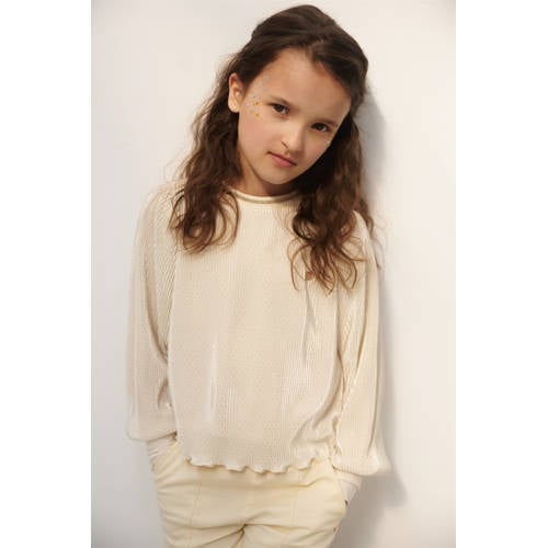 NONO top goudkleur Meisjes Polyester Ronde hals Effen