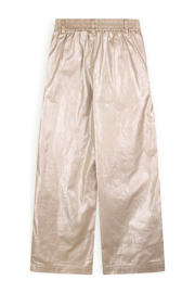 thumbnail: Zandkleurige meisjes NONO regular pantalon van stretchkatoen met elastische tailleband en effen