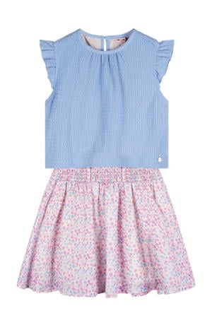 midi jurk blauw