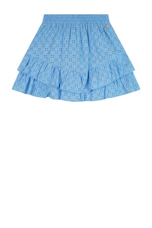 midi rok strokenrok blauw