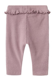 thumbnail: Paarse meisjes NAME IT BABY slim legging van katoen met regular waist, elastische tailleband en effen