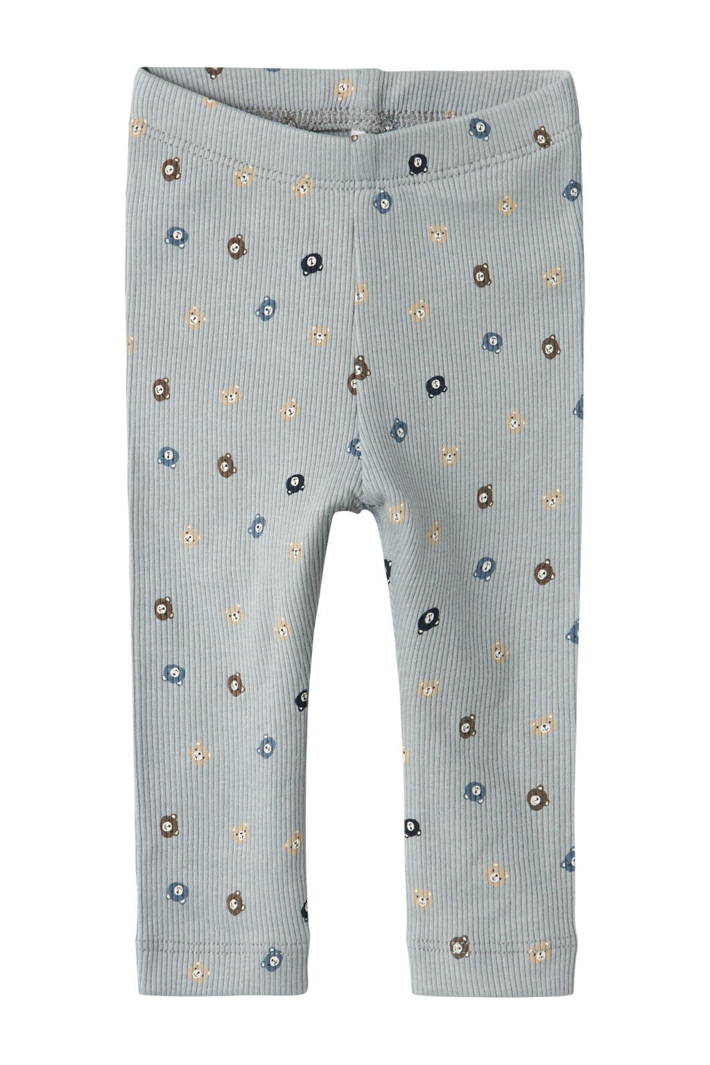 Lichtblauwe jongens NAME IT BABY babybroek van katoen met regular fit, elastische tailleband en effen