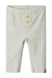 thumbnail: Beige jongens NAME IT BABY regular babybroek van katoen met elastische tailleband en melée print