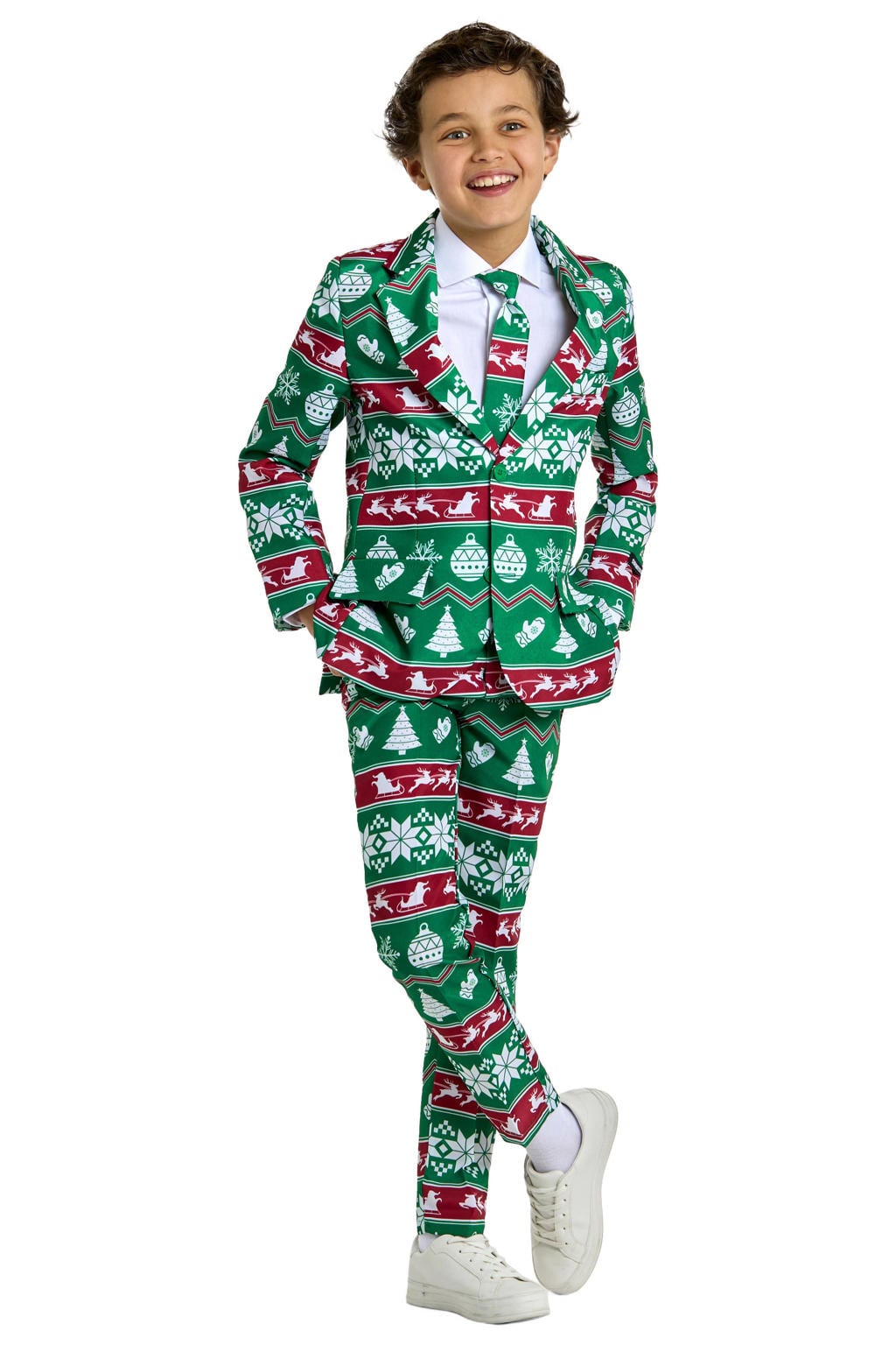 Suitmeister kostuum Christmas Green Nordic Pak Jongens