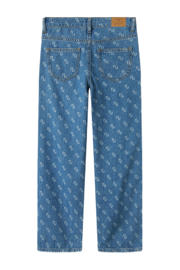 thumbnail: NAME IT KIDS wide leg regular waist jeans medium blue denim