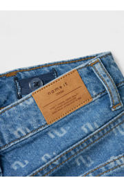 thumbnail: NAME IT KIDS wide leg regular waist jeans medium blue denim