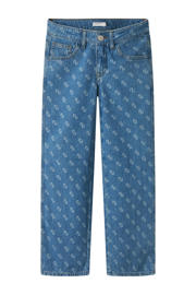 thumbnail: NAME IT KIDS wide leg regular waist jeans medium blue denim
