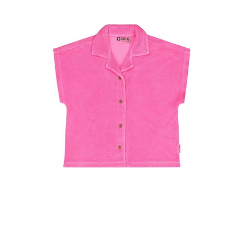 Tumble 'n Dry T-shirt roze Meisjes Badstof Klassieke kraag Effen