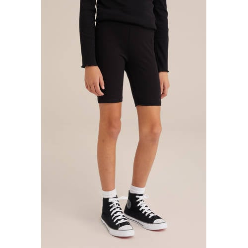 WE Fundamentals skinny legging - (Set van 2) zwart Korte broek Meisjes Stretchkatoen - maat 170/176 afbeelding