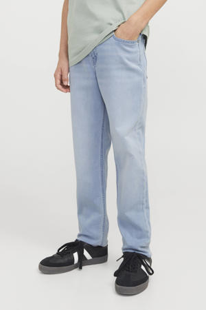 regular waist slim fit jeans light blue denim