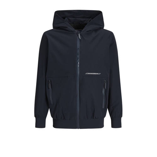JACK & JONES JUNIOR jack donkerblauw Jas Jongens Nylon Capuchon Effen