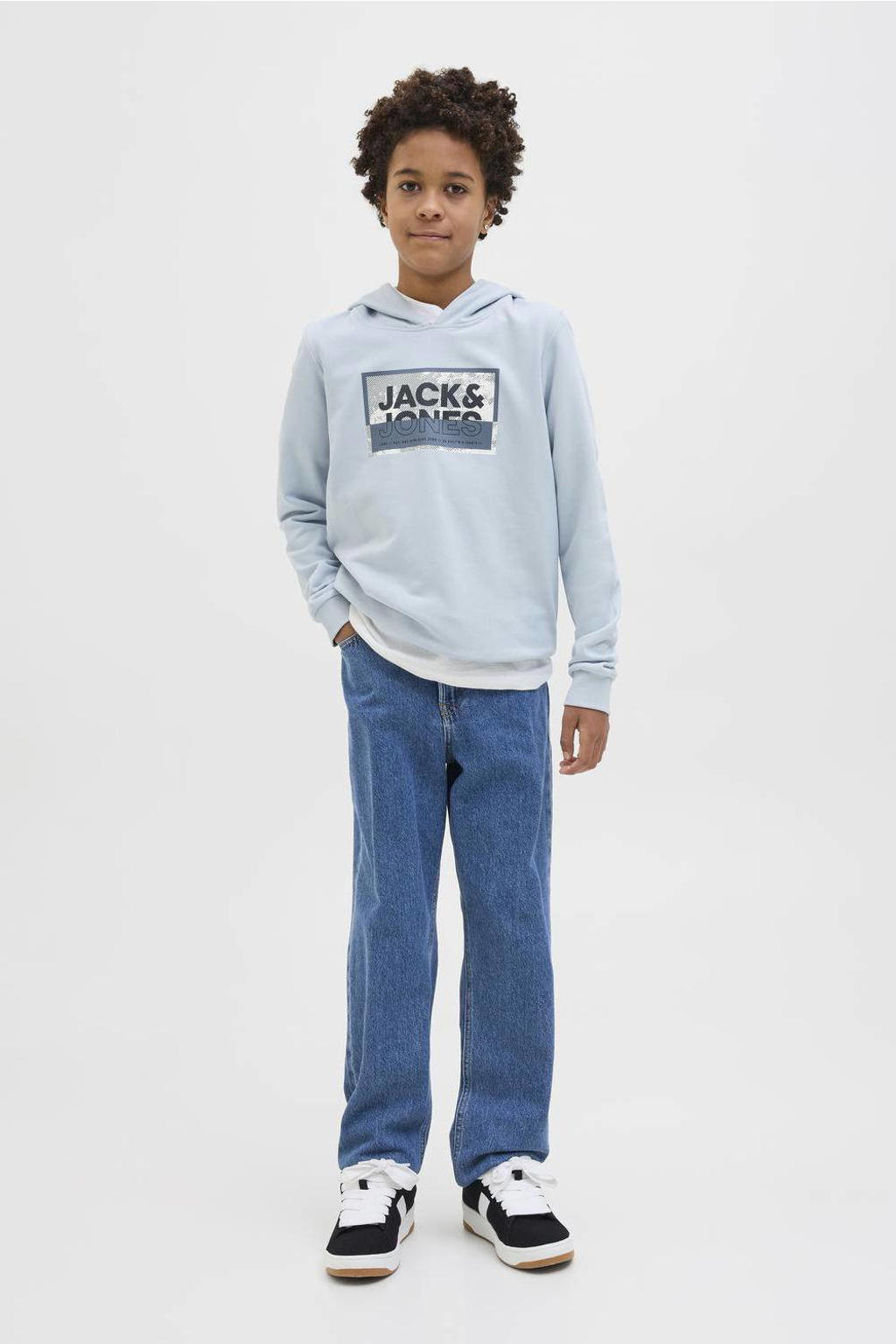 JACK & JONES JUNIOR hoodie zachtblauw