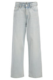 thumbnail: Light blue denim jongens JACK & JONES JUNIOR high waist extra baggy fit jeans van denim met effen
