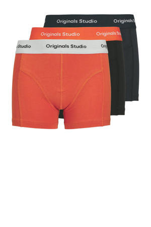   boxershort JACVESTERBRO - set van 3 zwart/oranje