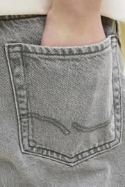 thumbnail: JACK & JONES JUNIOR high waist baggy fit jeans grey denim