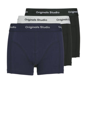   boxershort JACVESTERBRO - set van 3 donkerblauw/zwart