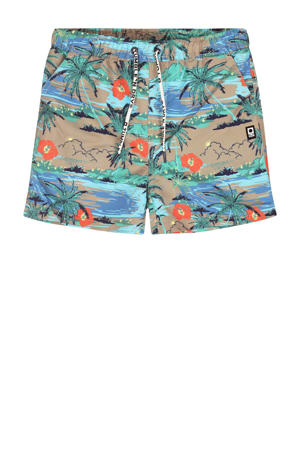zwemboxer bruin / groen / blauw