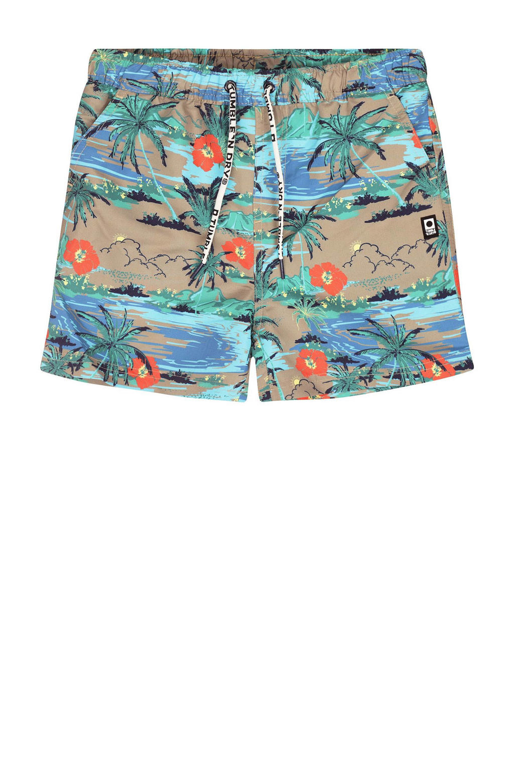Tumble 'n Dry zwemshort bruin/groen/blauw