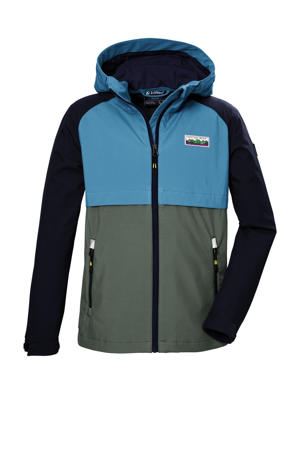 softshell jas blauw/grijs