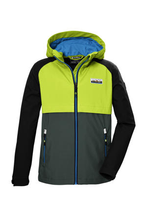 softshell jas lime/grijs/zwart