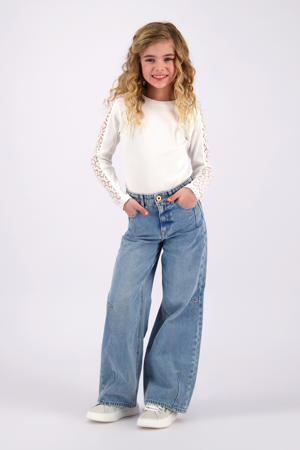 loose regular waist jeans light blue denim
