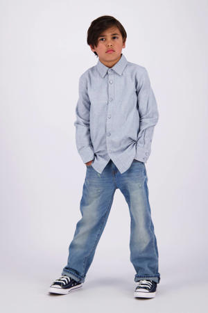 loose regular waist jeans light blue denim