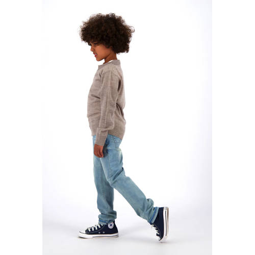 Vingino pullover zand fijn gebreid Trui Beige Jongens Acryl Klassieke kraag