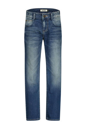 straight regular waist jeans medium blue denim